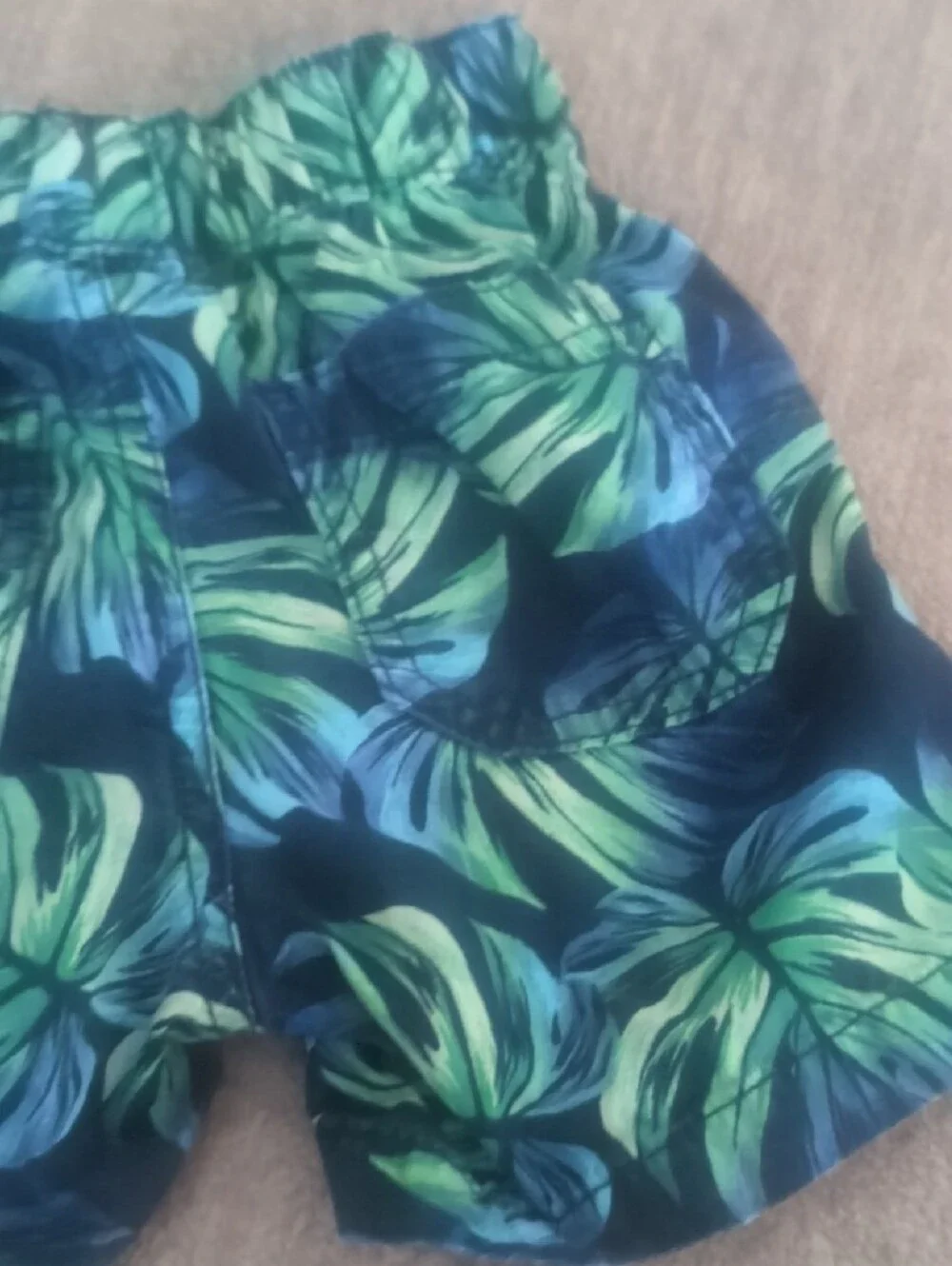 Tropical Leaf  Shorts Green & Blue Children's Place 18-24 Months Summer
